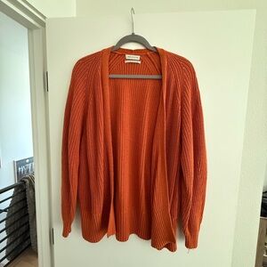 Urban Outfitters Orange Oversized Knit Cardigan